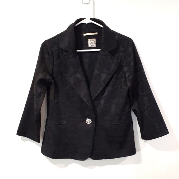 Retro Y2K Urban Behavior Tapestry Style 3/4 Sleeve  Blazer - Picture 1 of 10